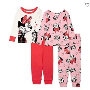 Disney Minnie Mouse Kids Pajama Set - Pink, Red, INCOMPLETE (READ DESCRIPTION)